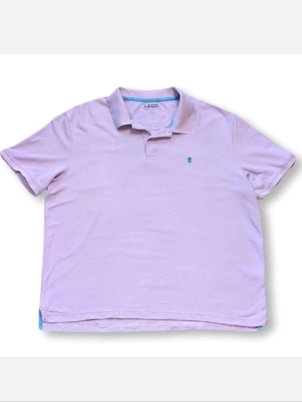 Izod The Advantage Polo Shirt Mens XXL Light Purple Short Sleeve Golf Top